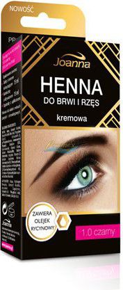 Joanna Henna do brwi i rzęs kremowa nr 1.0 czarna 15 ml