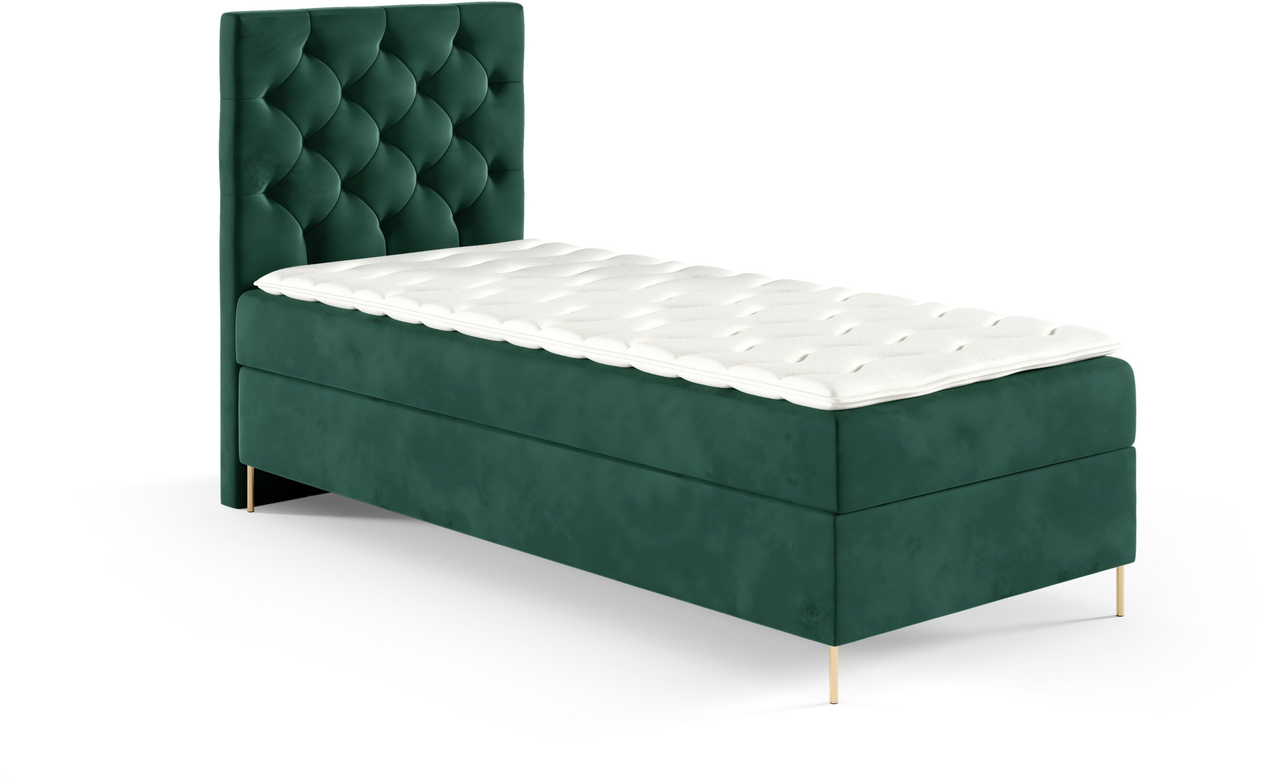 Łóżko kontynentalne Sara Box 90x200 z nogami riviera 38