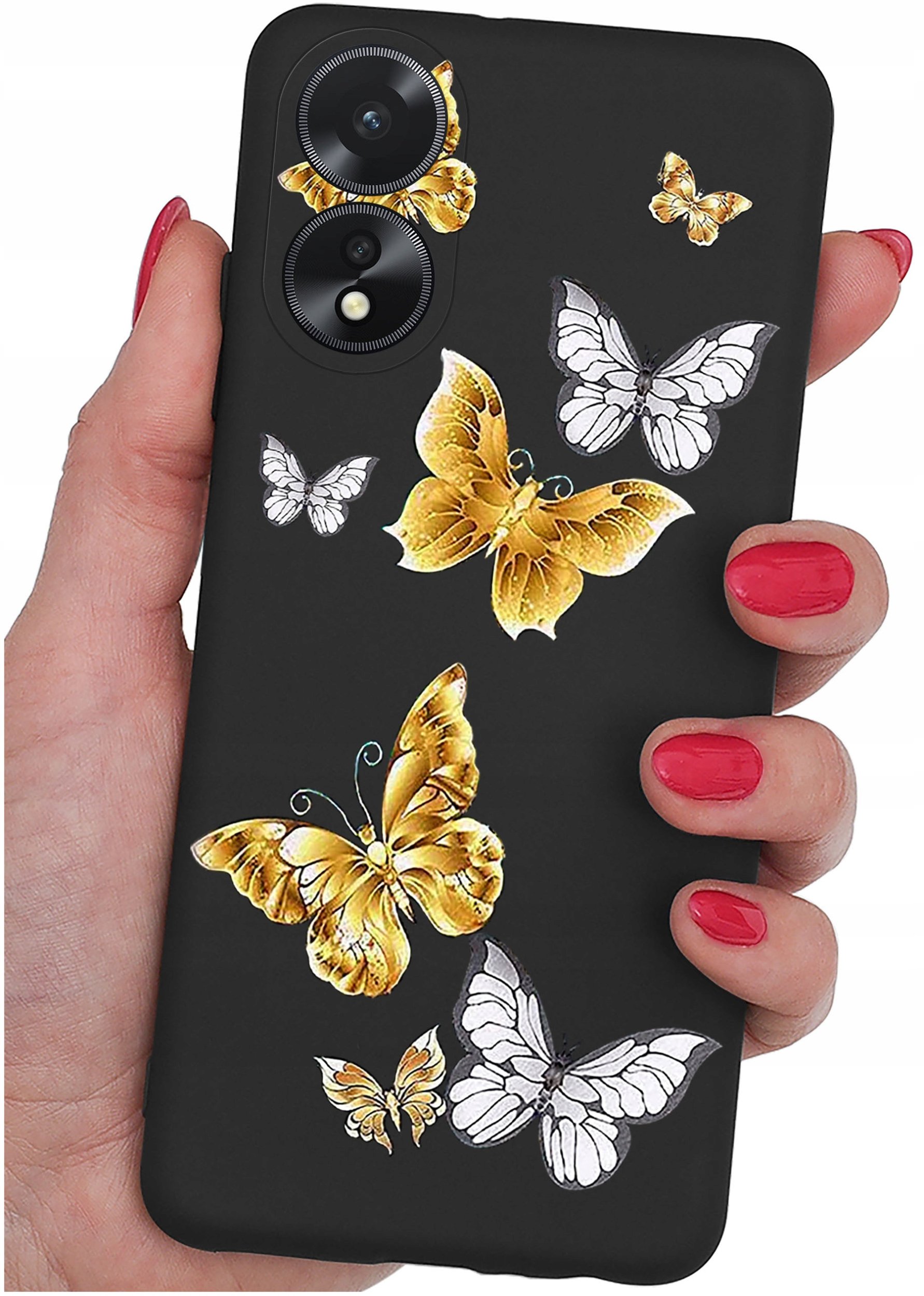 ETUI do Oppo A38 4G WZORY |SILIKONOWE MATT CASE + SZKŁO 9H