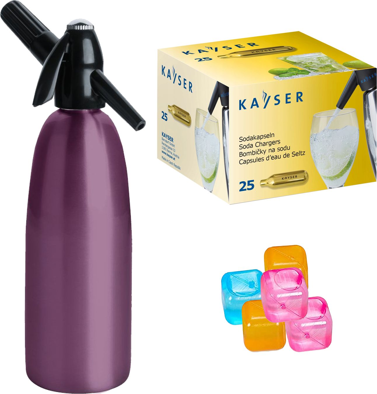 Saturator Art Quick Soda + 25 naboi CO2 Fioletowy