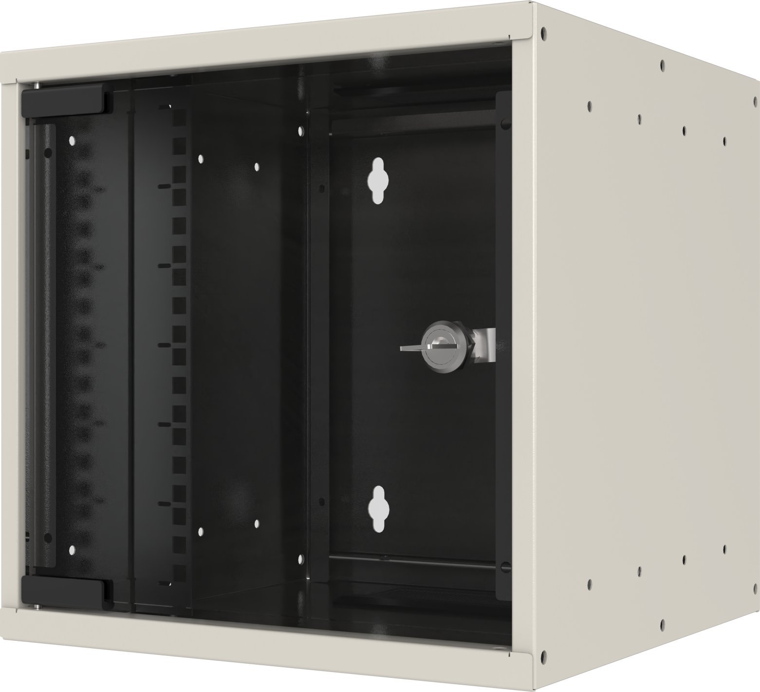 EFB 25,4cm 10Zoll 4HE Wandgeh�use Tiefe 300 mm 1-teilig vormontiert RAL9010