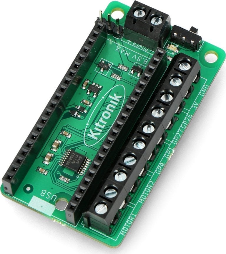 Raspberry Pi Sterownik silnika 3-10,8V - dwukanałowy - do Raspberry Pi Pico - Kitronik 5331}