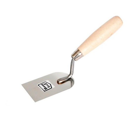 AWTools Kielnia sztukatorska nierdzewna łopatkowa 60mm uchwyt drewniany AW30248