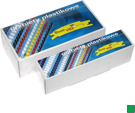 Argo Grzbiet plastikowy 6mm ARGO 405065 zielony 100 szt.