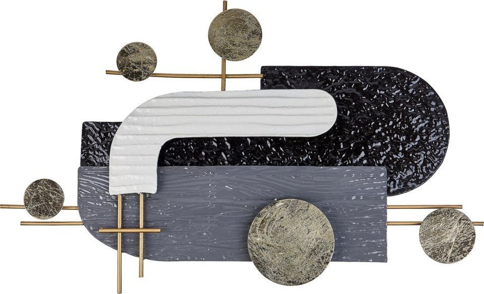 Beliani Dekoracja ścienna czarno-złota LUTETIUM