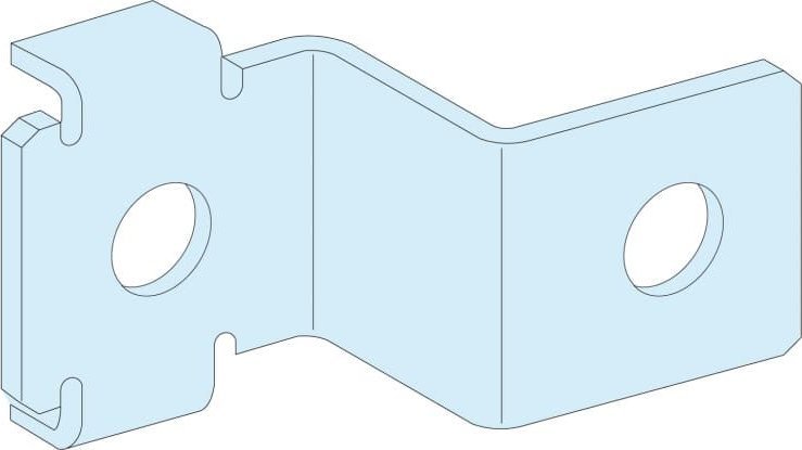 Schneider Electric Prisma Plus, system G, wsporniki mocujące do pionowej szyny ochronnej, H 80mm LVS04208