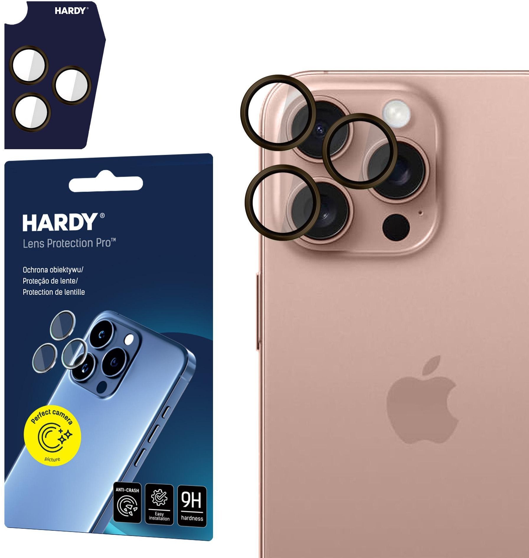 Apple iPhone 16 Pro /16 Pro Max- HARDY Lens Protection Pro Rose Brown