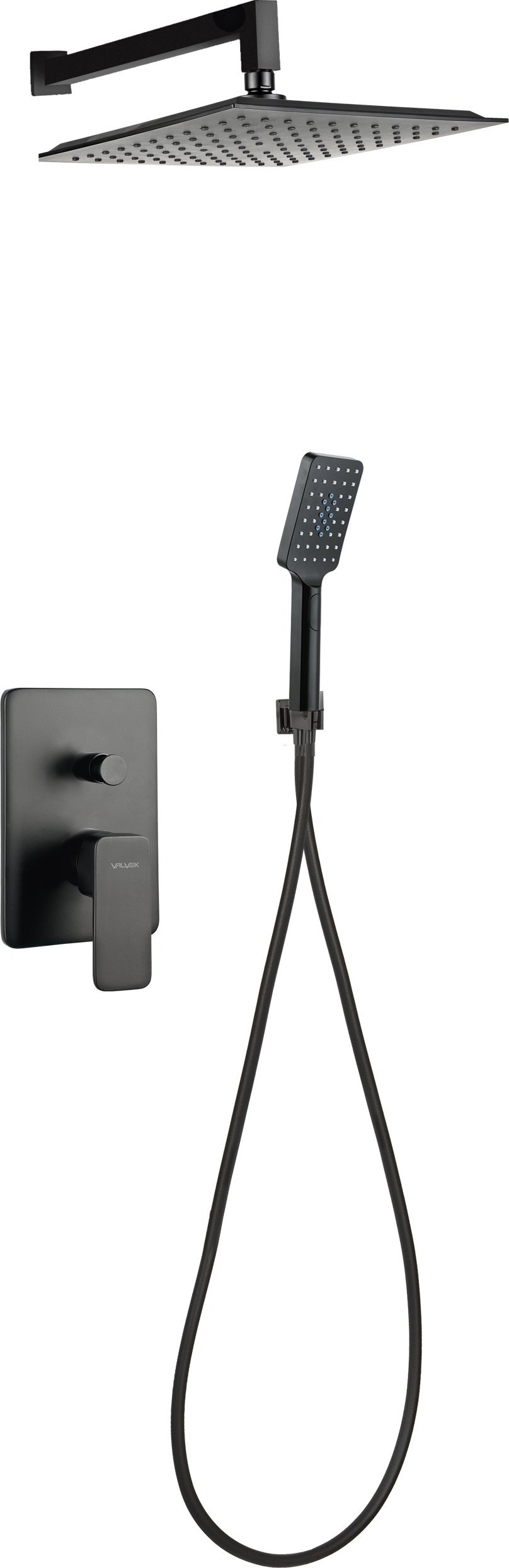 2454570-MBK ZESTAW NATRYSKOWY PODTYNK. LOFT BLACK VALVEX ( CARRE ) // BV.2454570-MBK