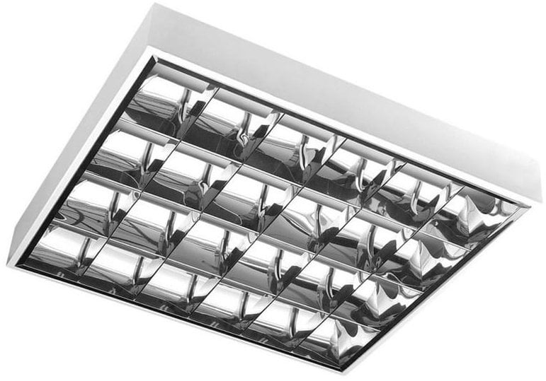 Lampa sufitowa GTV Oprawa nasufitowa rastrowa G-TECH LED G13 4x60 T8 LED-J IP20 biała GT-LE060JN-01