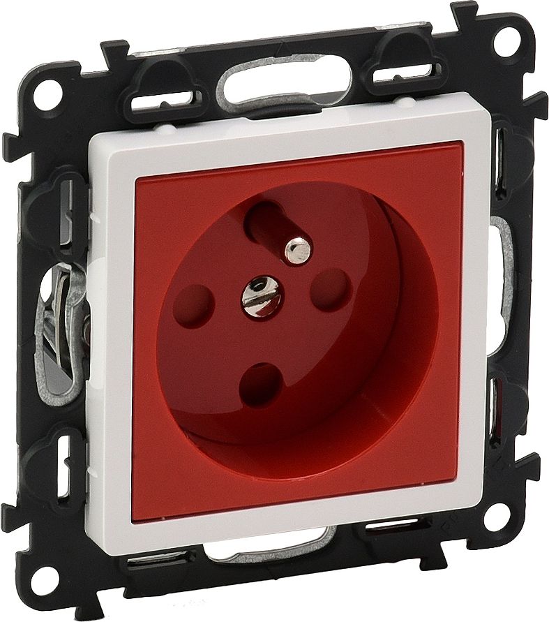 Legrand Gniazdo pojedyncze Valena Life z uziemieniem z blokadą biały (753191)