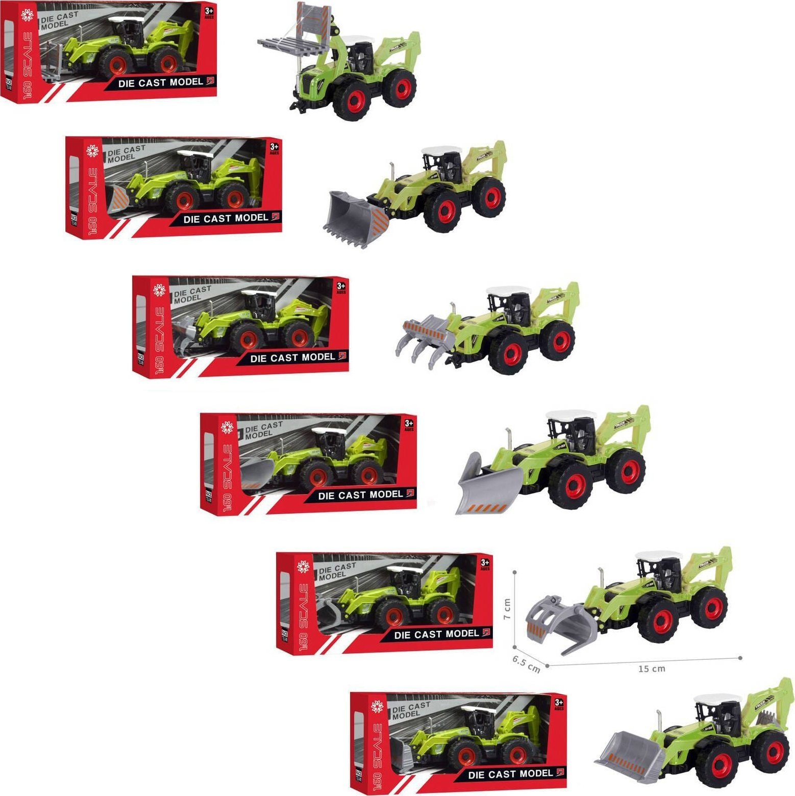 Trifox POJAZD BUDOWLANY METALOWY 6 WZORÓW