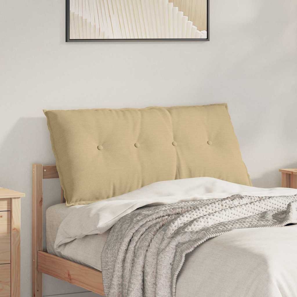 vidaXL Poduszka na plecy Szary zielony 100 x 50 cm Tkanina sztruksowa