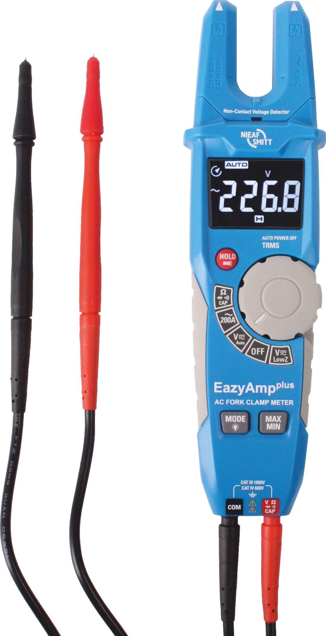 Tradelectra Tester elektryka miernik cęgowy otwarte cęgi EazyAmpPlus 200A AC TRMS Nieaf Smitt