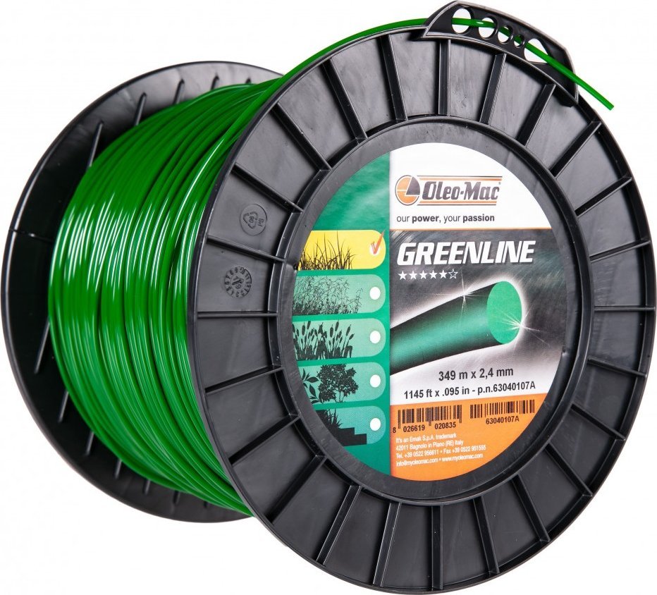Oleo-Mac ŻYŁKA TNĄCA OLEO-MAC Green Line 2,4mm / 349 m. DO KOSY PROFIL OKRĄGŁY , SZPULA 63040107 - OFICJALNY DYSTRYBUTOR - AUTORYZOWANY DEALER OLEO MA
