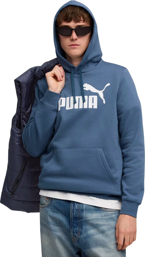 Bluza męska Puma ESS No.1 Logo Hoodie FL niebieska 682571 80 S