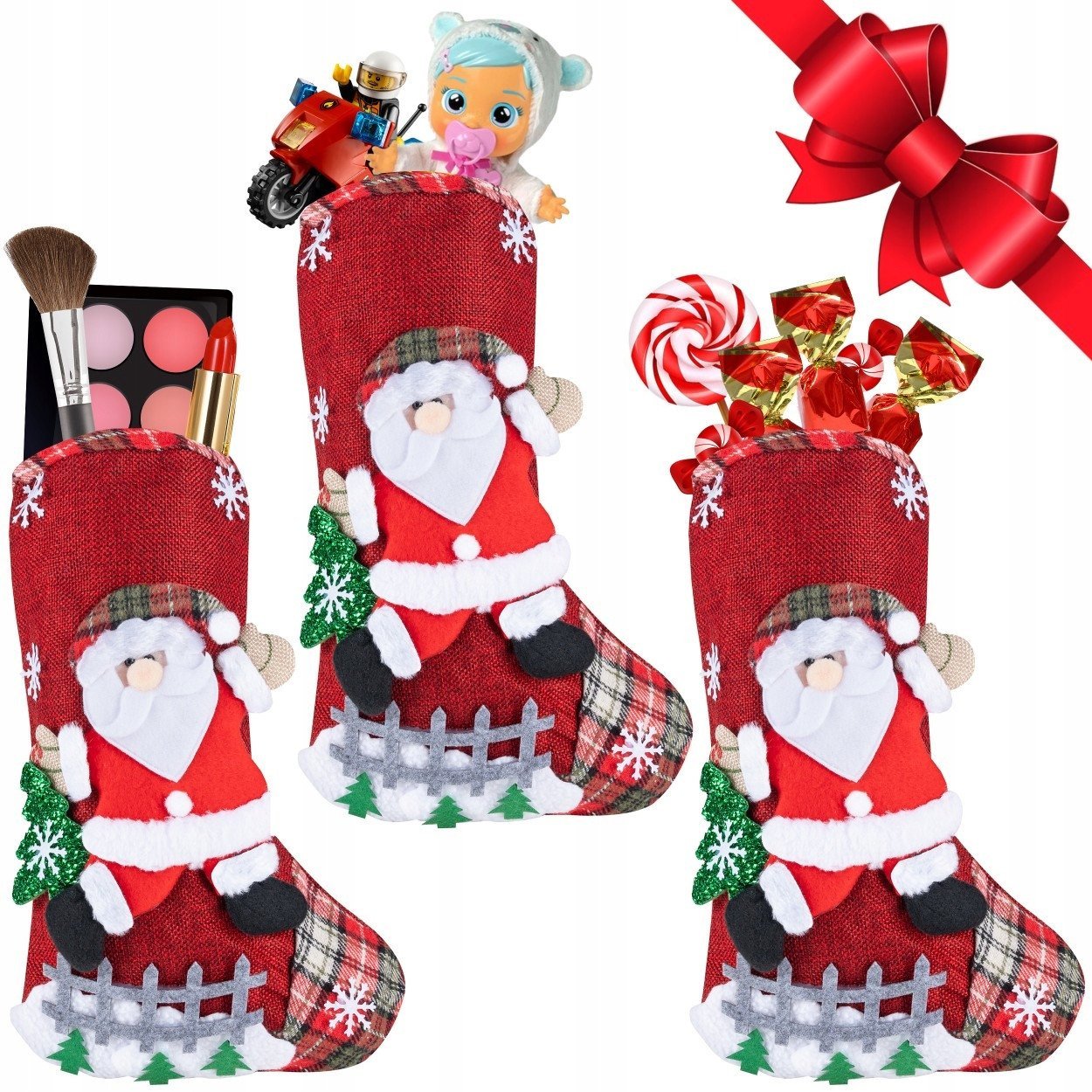 E14B SKARPETA ŚWIĄTECZNA NA PREZENTY MIKOŁAJKI