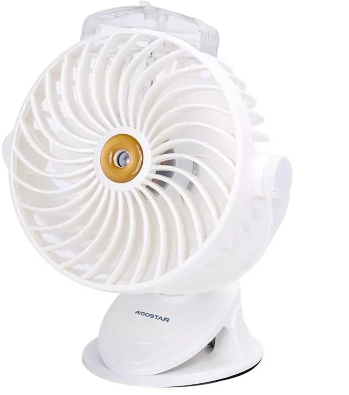 Wentylator z klipsem i mgiełką bezprzewodowy 13cm 5 prędkości 5V/USB