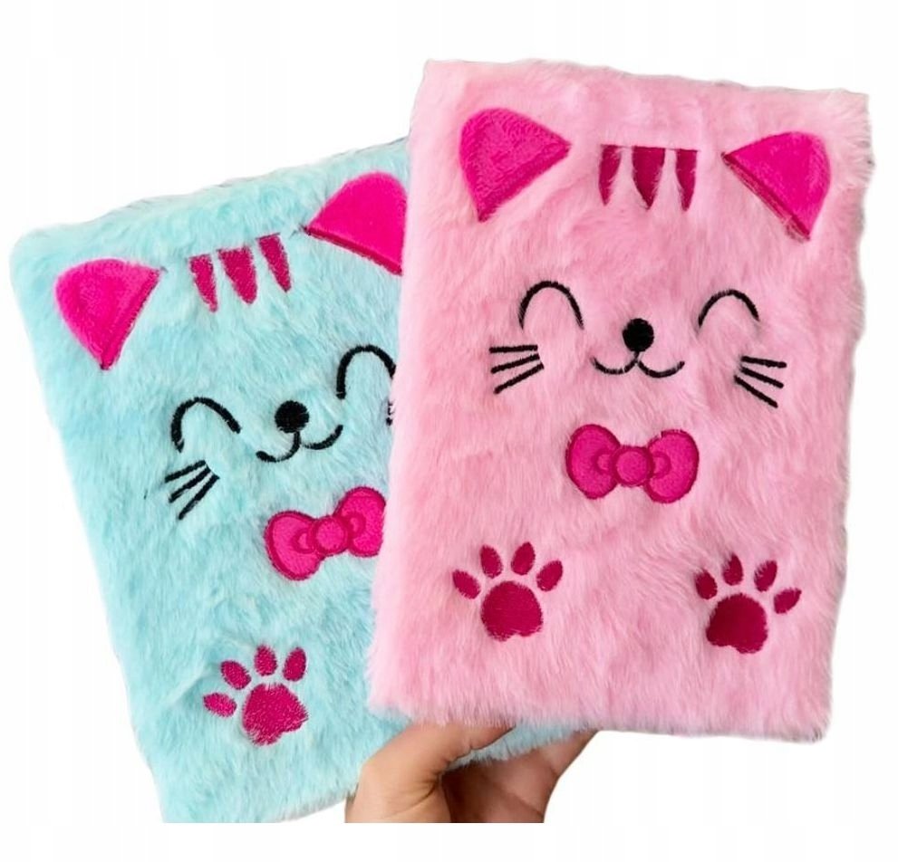 Pamiętnik plusz z kłódką i cienkopisem MIX