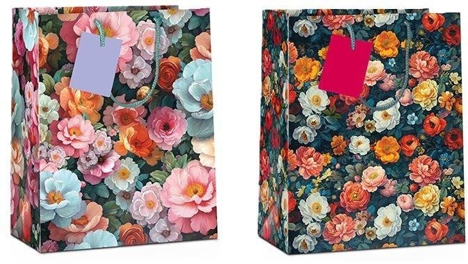 Torba prezentowa Flower 14x11,5x6,5cm MIX