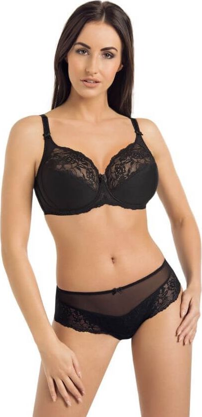 Teyli Biustonosz damski koronkowy miękki Victoria czarny Czarny 70G