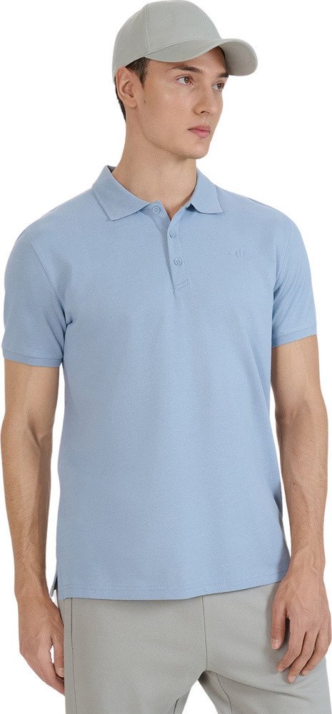 Koszulka męska polo 4F M407 jasnoniebieska 4FWSS25TPTSM407 34S L