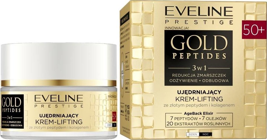 Eveline Gold Peptides 3w1 Ujędrniający Krem-Lifting 50+ na dzień i noc 50ml