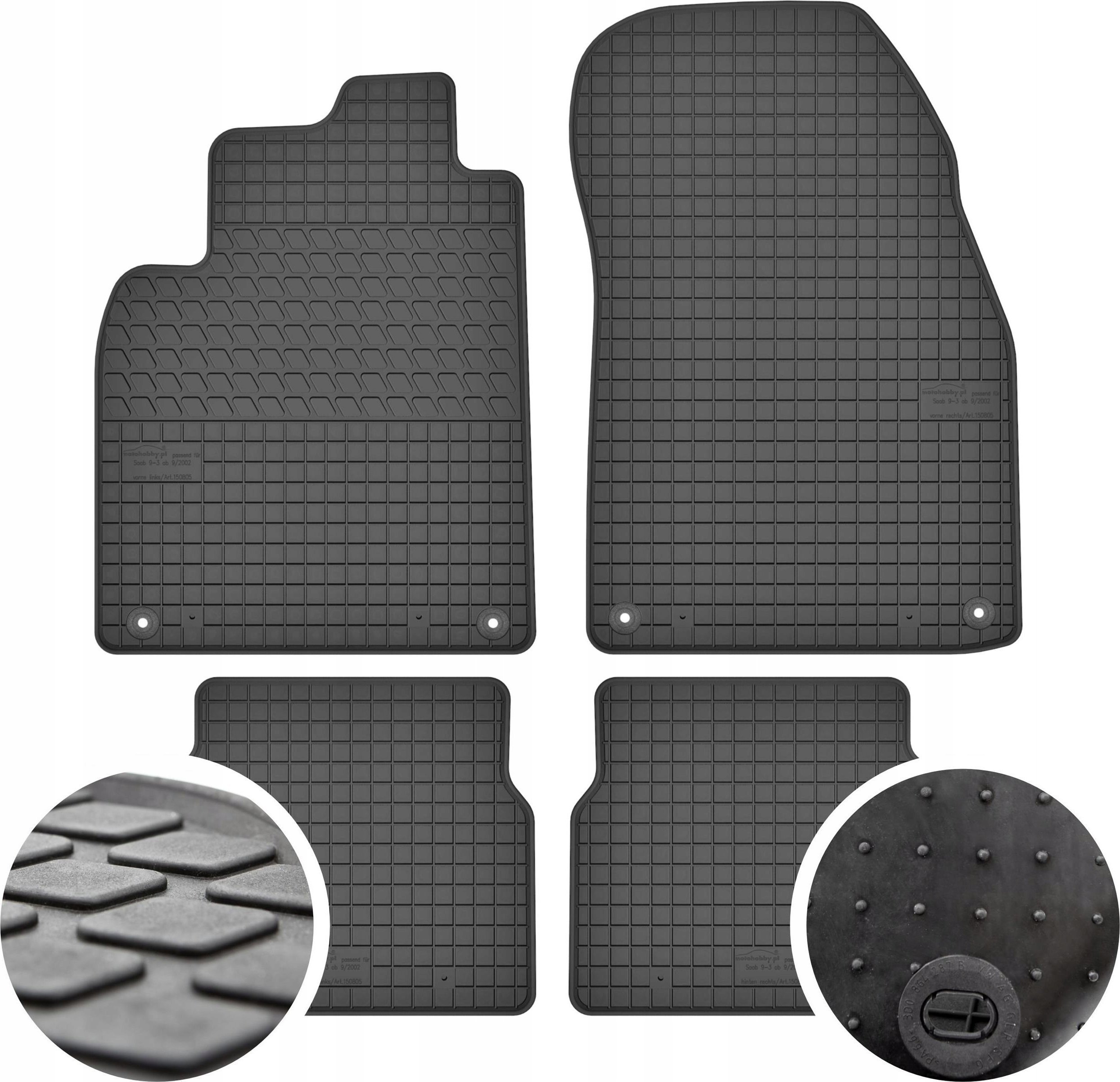 GeyerHosaja Dywaniki gumowe do Saab 9-3