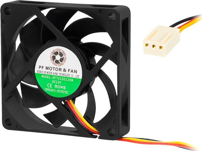 Wentylator Blow 70x15mm 12V kulkowy