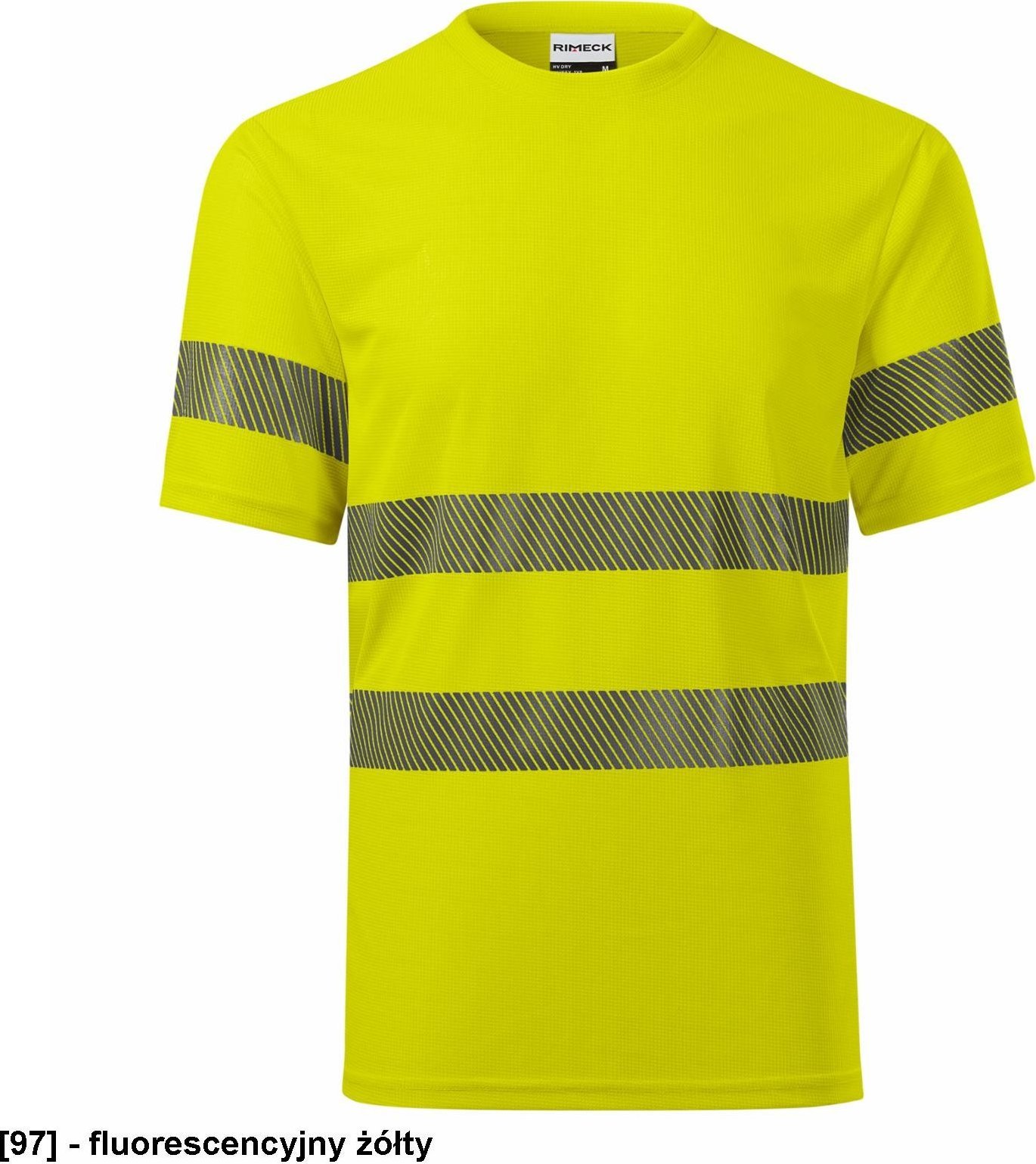 RIMECK HV Dry 1V8 - ADLER - Koszulka unisex, 150 g/m, 100% poliester, - fluorescencyjny żółty XL