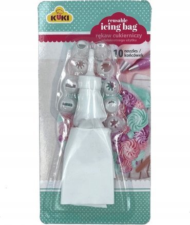 Kuki Rękaw Cukierniczy Wielorazowy +10 końcówek