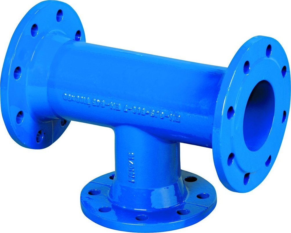 HP Trójnik kołnierzowy T 80x80, L=330, żeliwo szare GJL