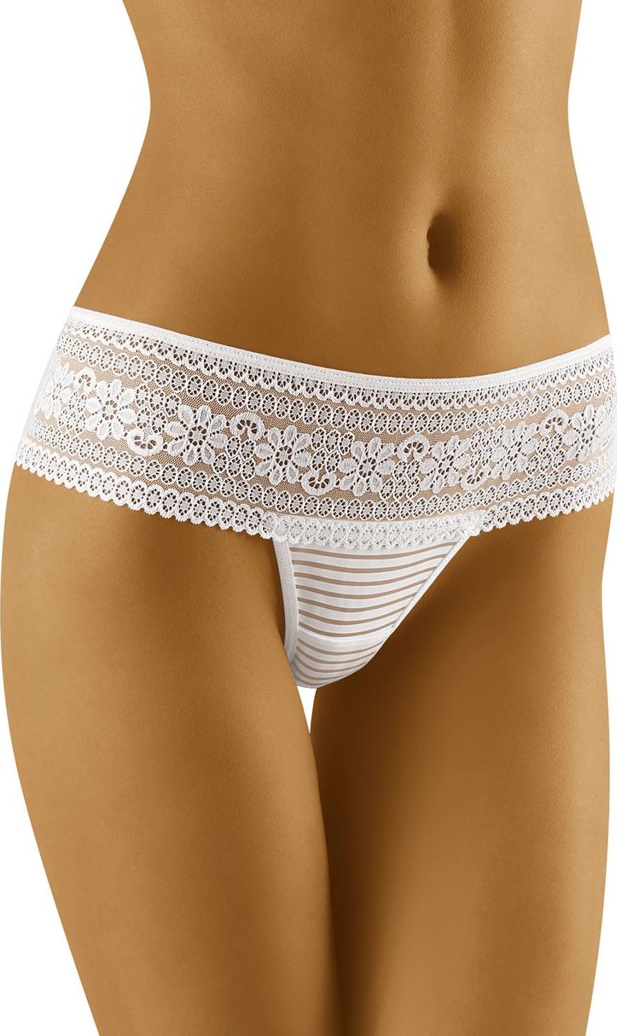 Wolbar Wol-Bar Forlana biały M Majtki stringi