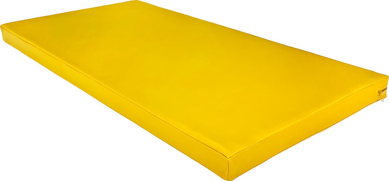 UnderFit Materac gimnastyczny 120 x 60 x 6 cm twardy żółty