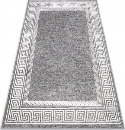 Dywany Łuszczów Dywan MATEO 8033/644 Nowoczesny, grecki, ramka - strukturalny szary, 180x270 cm