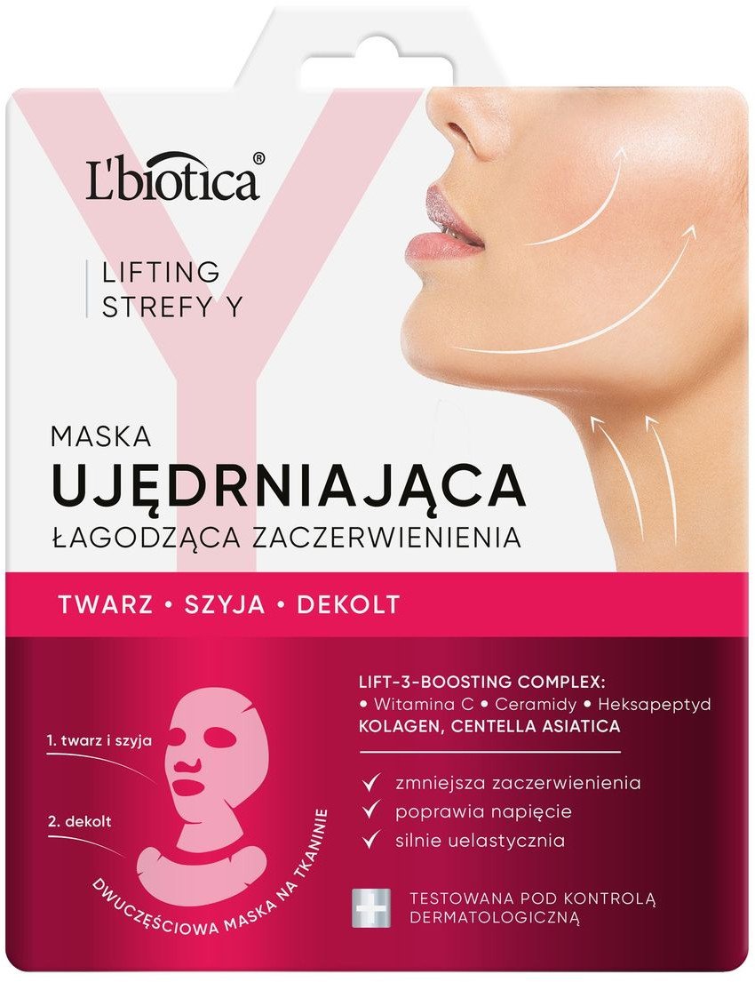 Lbiotica / Biovax L`biotica lifting strefy y maska ujędrniająca łagodząca zaczerwienienia