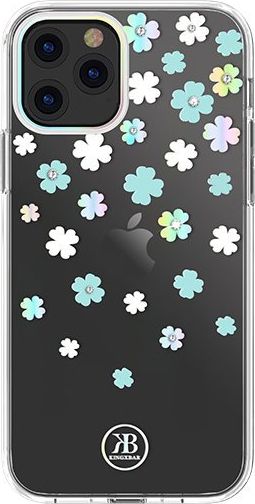 Kingxbar Lucky Series etui ozdobione oryginalnymi Kryształami Swarovskiego iPhone 12 mini przezroczysty (Clover) uniwersalny