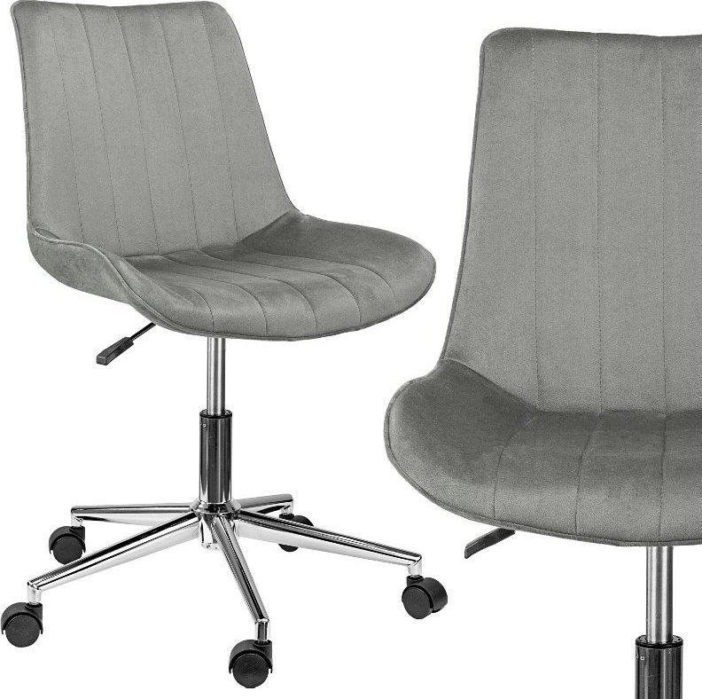 Szchara Krzesło OBROTOWE do biurka NA KÓŁKACH welurowe