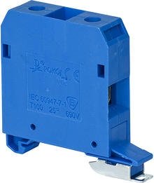 Pokój Złączka szynowa gwintowana ZG-G25/TS35 niebieska A11-1536