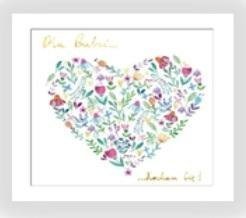 HENRY Karnet KW Serce kwiatowe Babcia