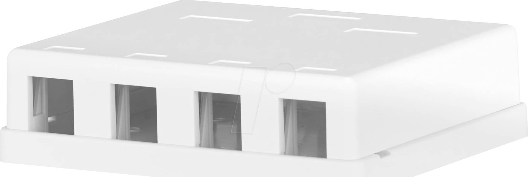 EFB EFB Keystone Anschlussbox 4 Port Aufputz reinweiss ohne Modul