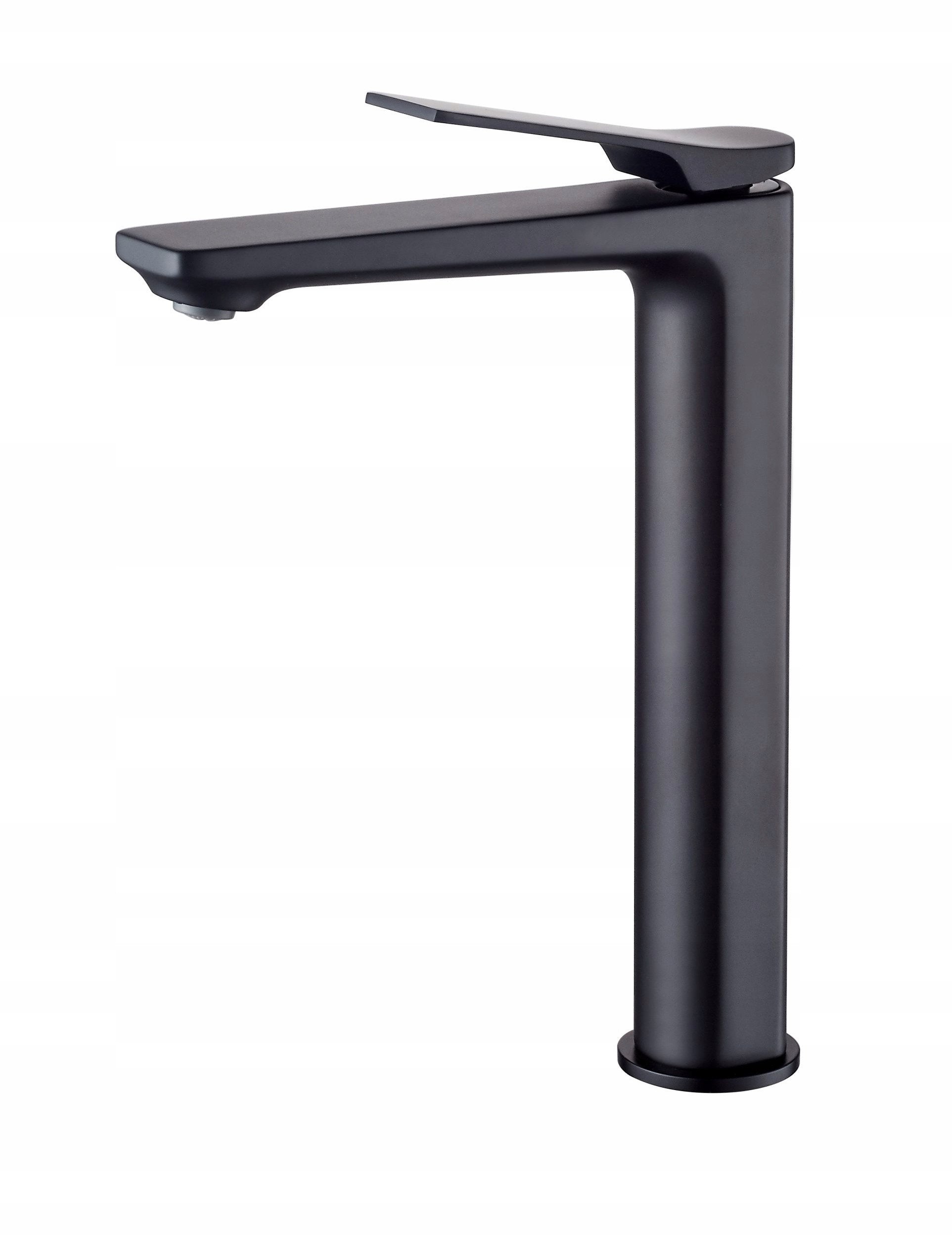 Invena bateria umywalkowa wysoka Neri, czarny BU-01-W04-L