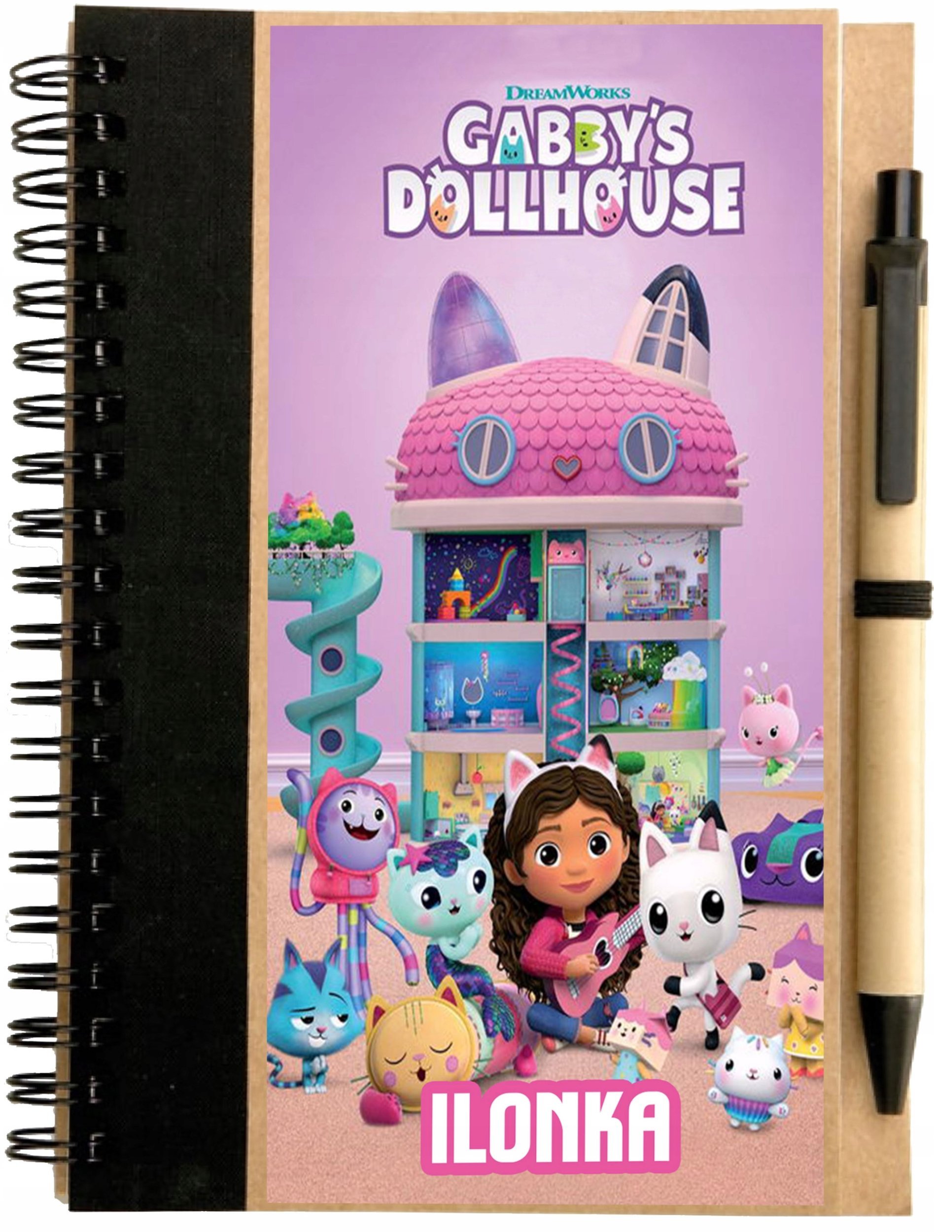 Zestaw do kolorowania z 12 mini kredkami Koci Domek Gabi. Gabby's Dollhouse GD00068 Kids Euroswan