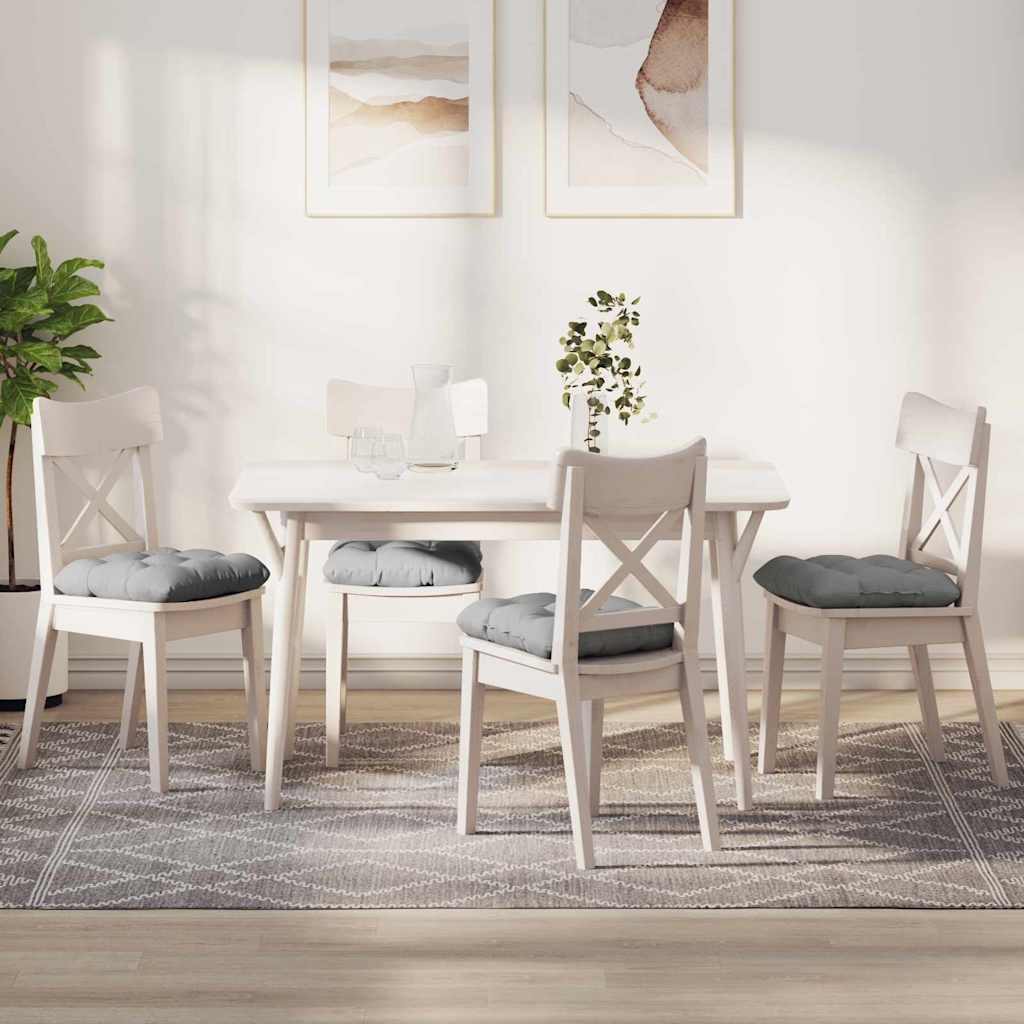 vidaXL Poduszki na siedziska 4 pcs Szary chmura 45 x 45 x 12 cm tkanina