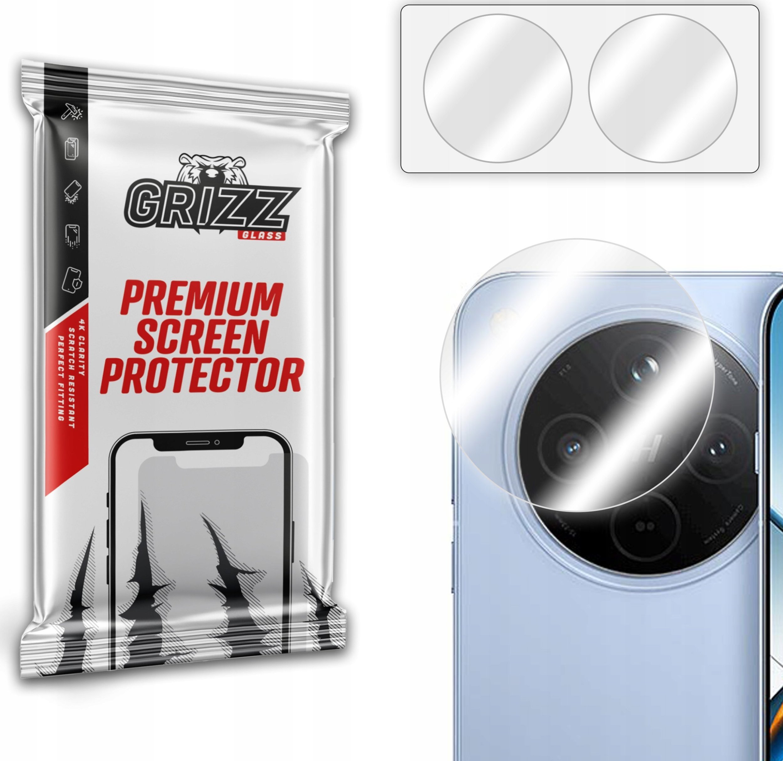 GrizzGlass Szkło na aparat GrizzGlass HybridGlass Camera do Oppo Find X8