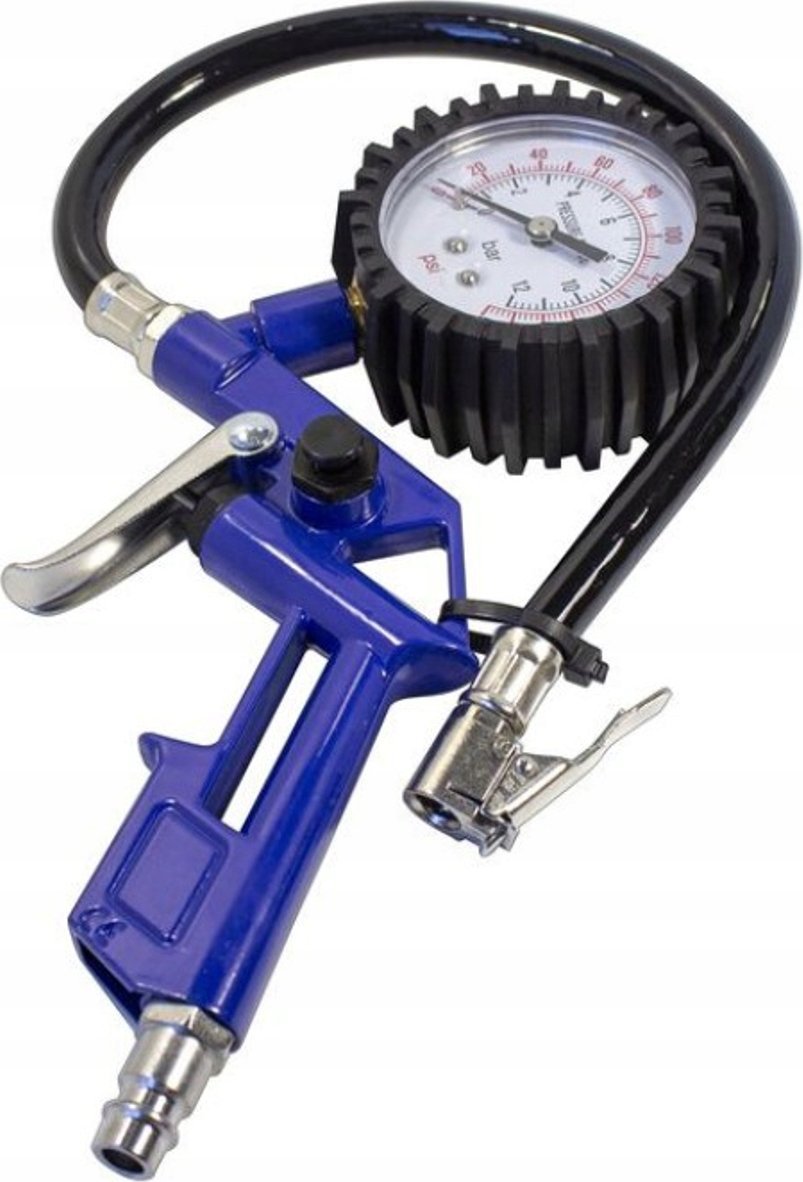 Rockforce Pistolet do pompowania kół z manometrem (0-12 Bar)
