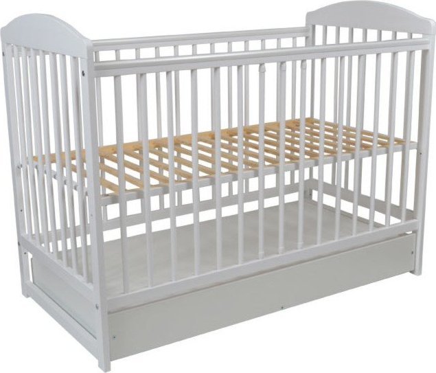 Tomi Łóżeczko Drewniane Tomi XV z Szufladą Tapczanik Szary