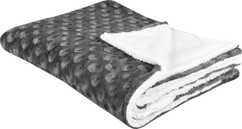 Beliani Narzuta na łóżko 150 x 200 cm szara KANDILLI