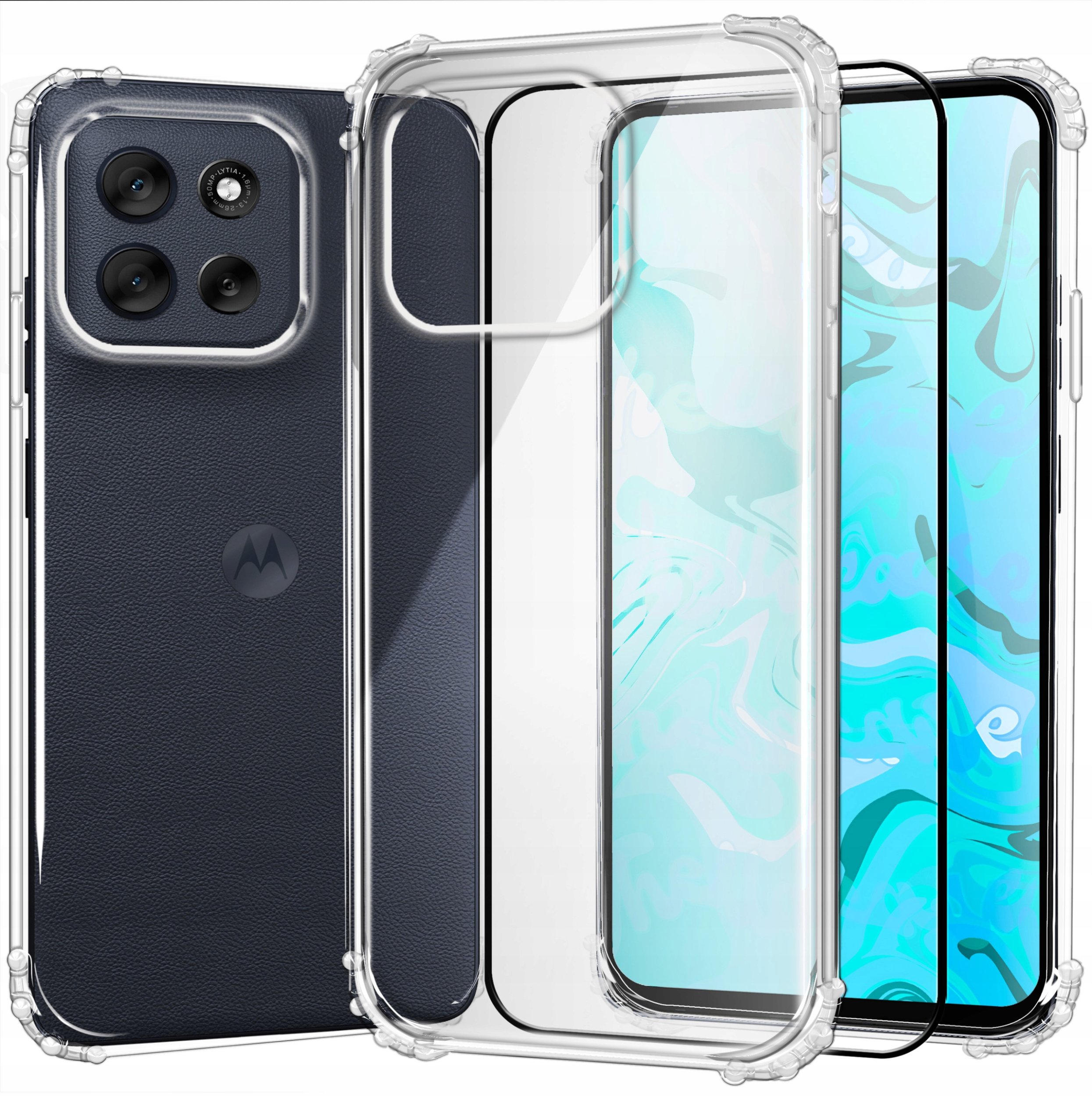 ETUI PANCERNE DO MOTOROLA MOTO G86 | CASE SILIKON SLIM ANTI SHOCK SZKŁO