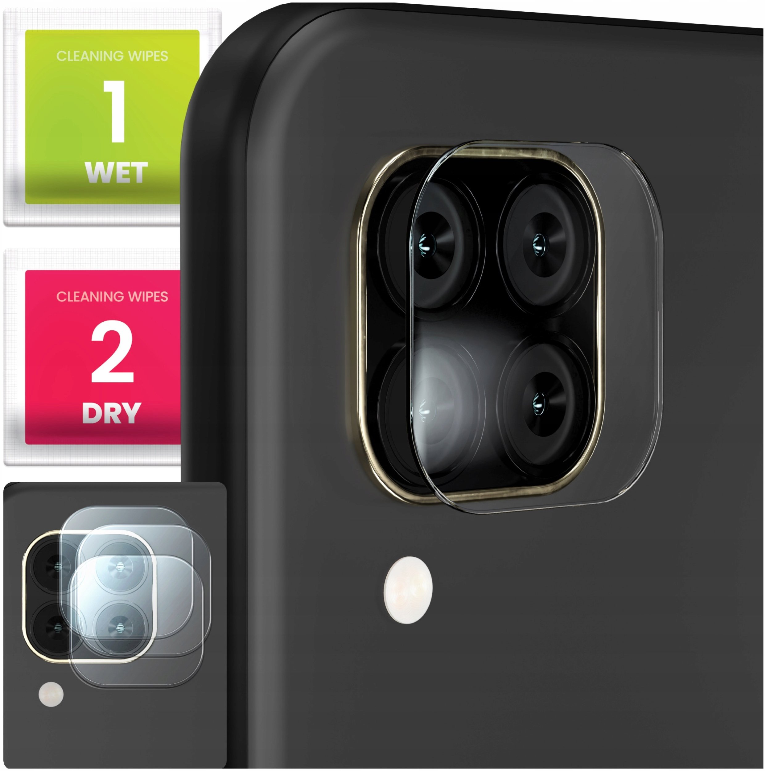 3-PAK Szkło Na Aparat Do Huawei P40 Lite (Hartowane, Ochronne, Na Obiektyw)