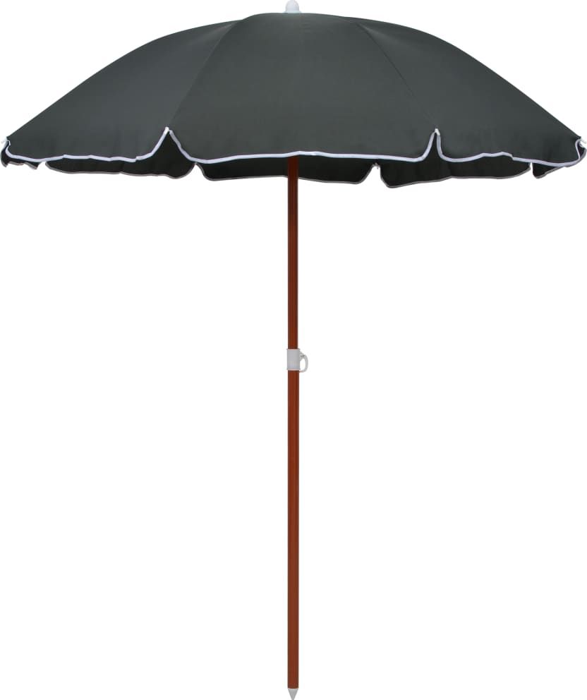 vidaXL Parasol na stalowym słupku, 180 cm, antracytowy